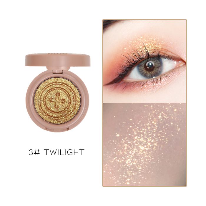 Single Shade Button Glitter Eyeshadow Make-up Every Day And Night 3# Twilight 1pc 