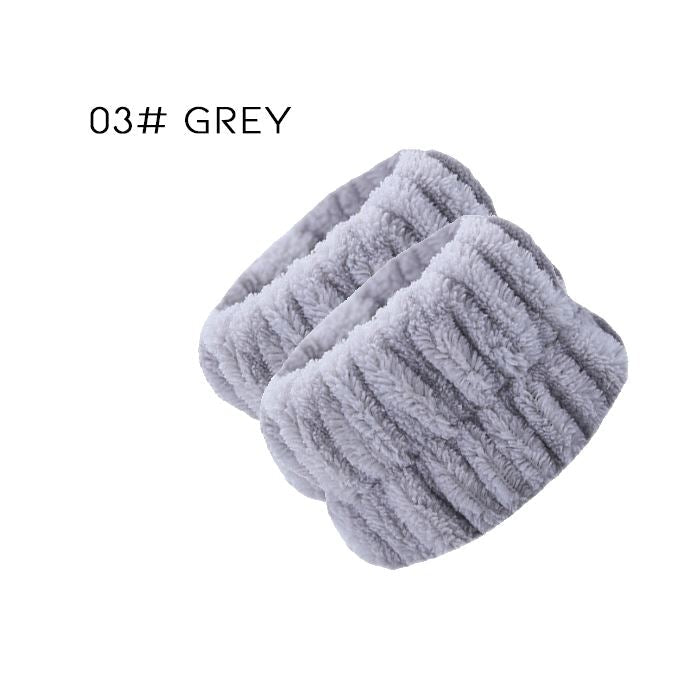 WaterAbsorb Wrist Washbands Health & Beauty Every Day And Night 03# Grey 2PCS 