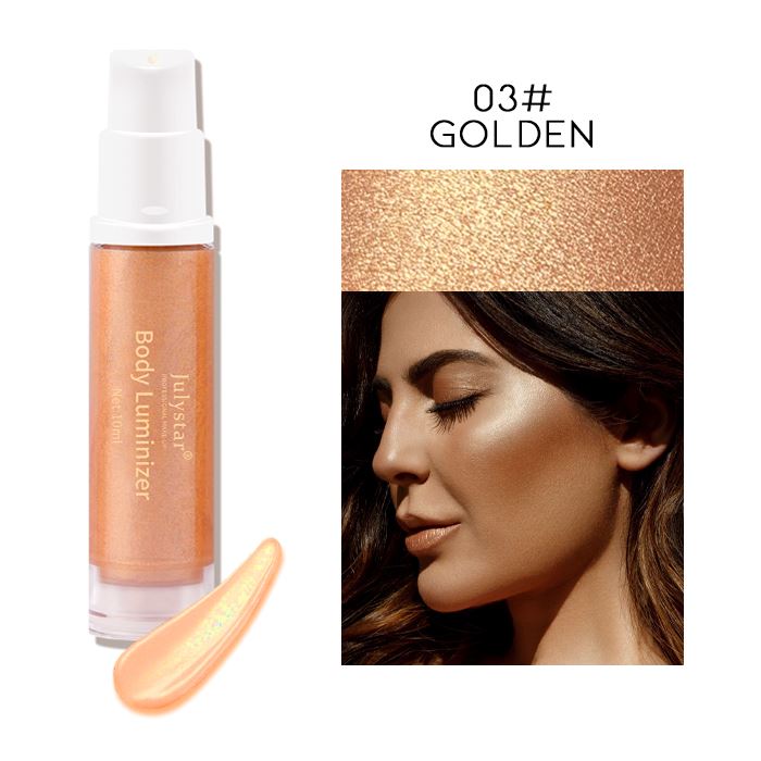 Highshine Face & Body Enhance Liquid Luminizer Make-up Every Day And Night 03# Golden 1pc 