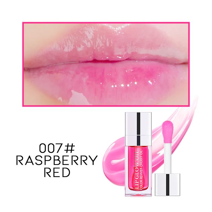 Juicy Plump Glowy Lip Oil Make-up Every Day And Night 007# Raspberry Red 1pc 