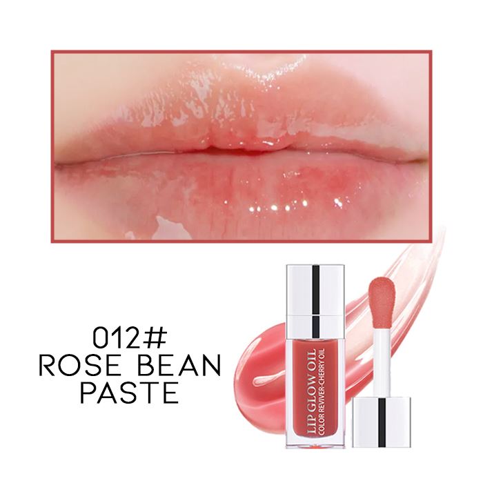 Juicy Plump Glowy Lip Oil Make-up Every Day And Night 012# Rose Bean Paste 1pc 
