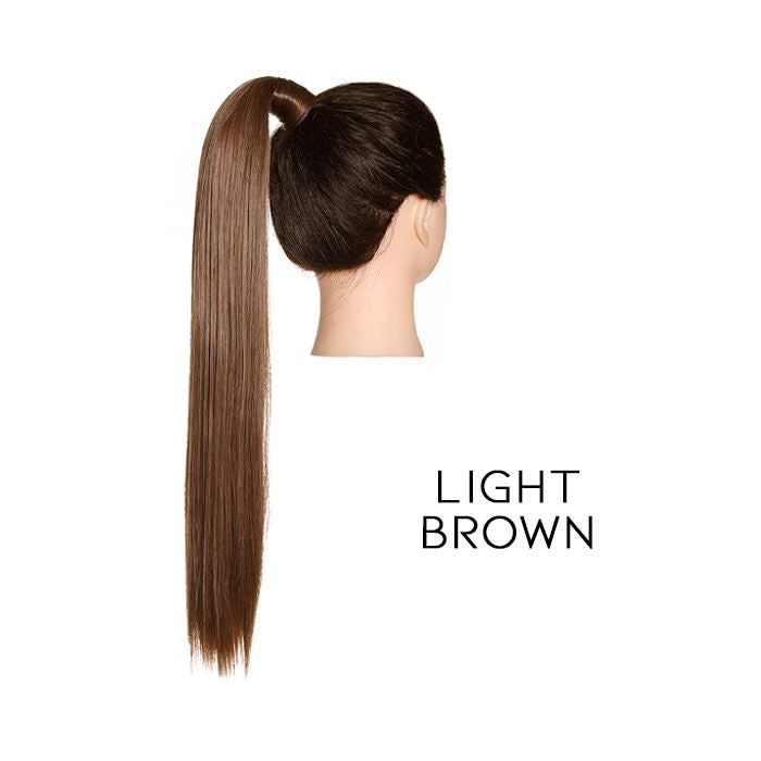Clip-On Curly Ponytail Hair Extension (50CM) Hair Extensions Every Day And Night Light Brown 