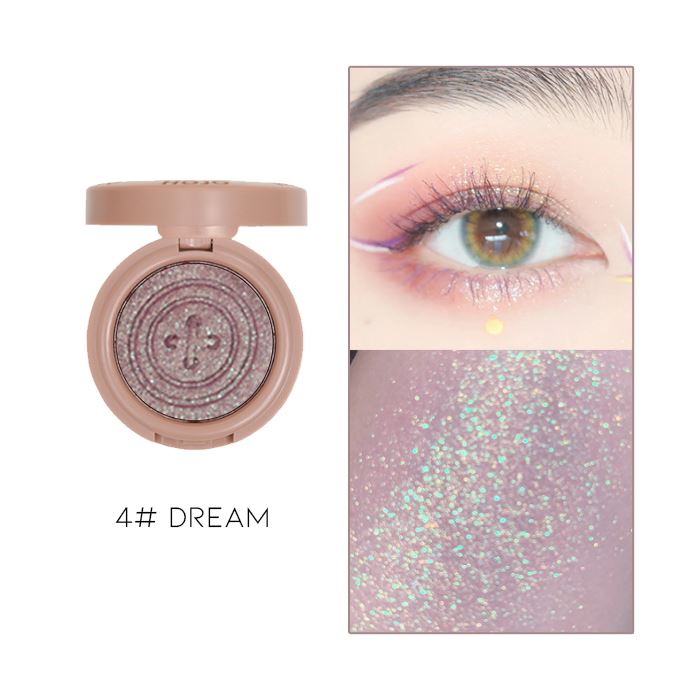 Single Shade Button Glitter Eyeshadow Make-up Every Day And Night 4# Dream 1pc 