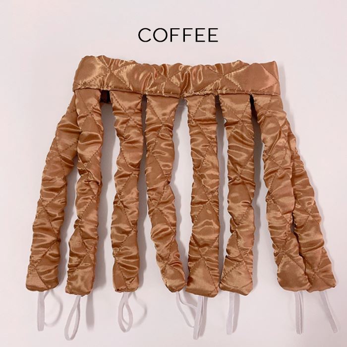 Non-Heat Octopus Hair Curler Hair Styling Tools Every Day And Night Coffee 