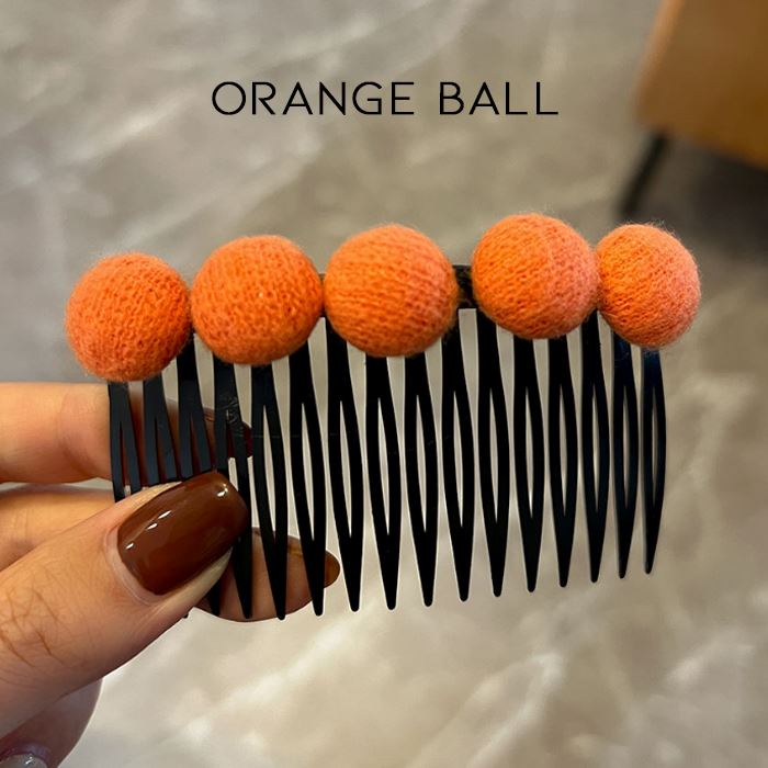 Neat Babyhair Hair Comb Hair Styling Tools Every Day And Night Orange Ball 1pc 