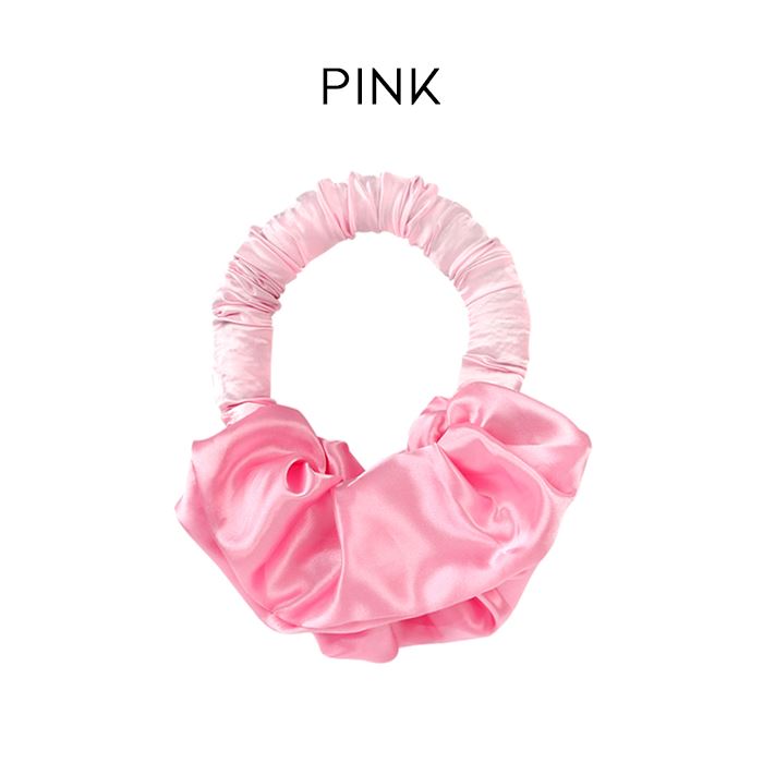 Easy Overnight Heatless Curl Scrunchie Hair Styling Tools Every Day And Night Pink 1pc 