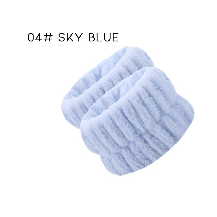 WaterAbsorb Wrist Washbands Health & Beauty Every Day And Night 04# Sky Blue 2PCS 