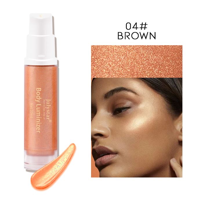 Highshine Face & Body Enhance Liquid Luminizer Make-up Every Day And Night 04# Brown 1pc 