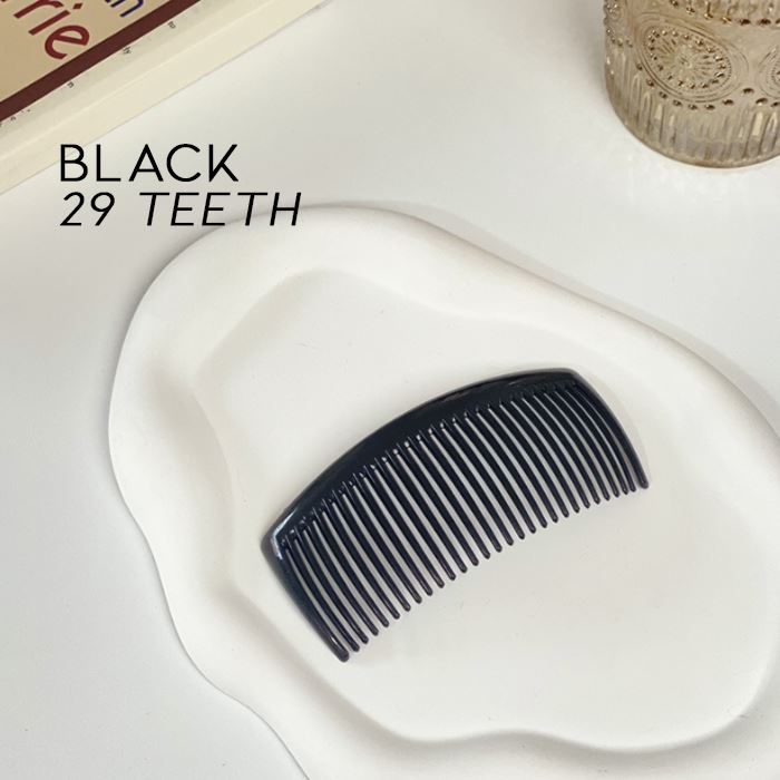 Neat Babyhair Plain Hair Comb Hair Styling Tools Every Day And Night Black 29 Teeth 1pc