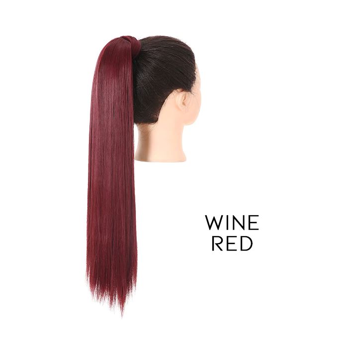 Clip-On Curly Ponytail Hair Extension (50CM) Hair Extensions Every Day And Night Wine Red 