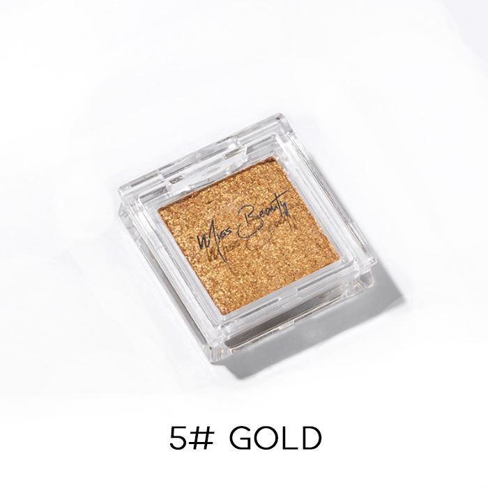 Single Shade Square Eyeshadow Make-up Every Day And Night 5# Gold 1pc 