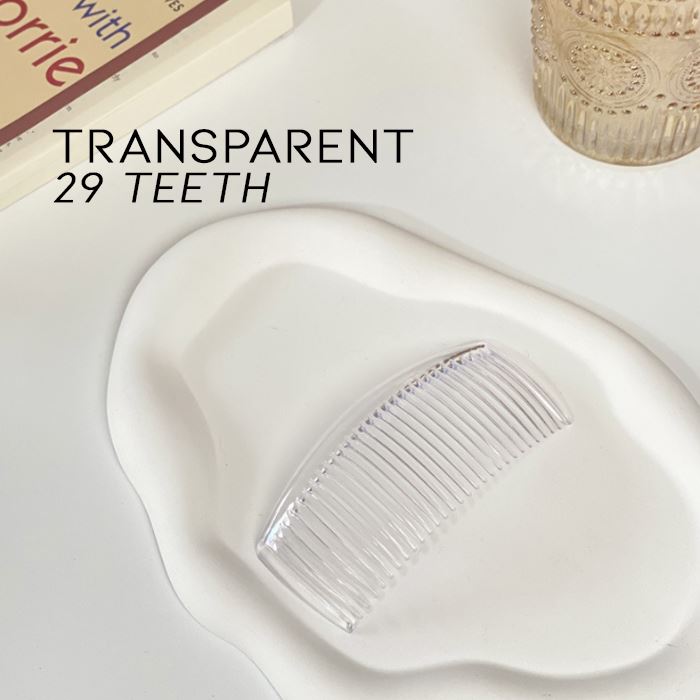 Neat Babyhair Plain Hair Comb Hair Styling Tools Every Day And Night Transparent 29 Teeth 1pc