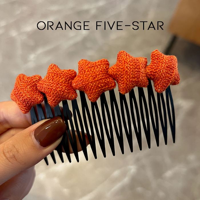 Neat Babyhair Hair Comb Hair Styling Tools Every Day And Night Orange Five-Star 1pc 