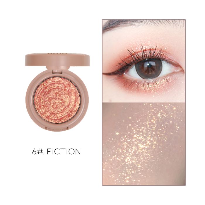 Single Shade Button Glitter Eyeshadow Make-up Every Day And Night 6# Fiction 1pc 