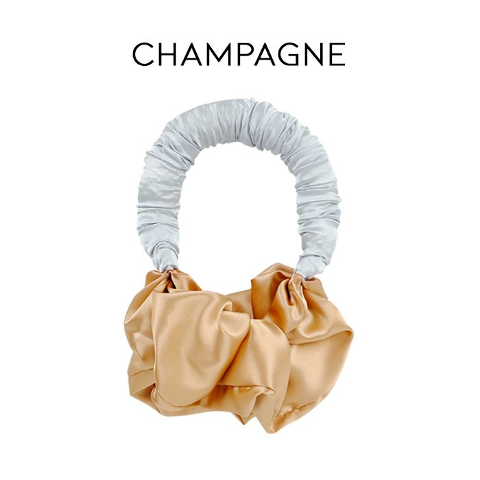 Easy Overnight Heatless Curl Scrunchie Hair Styling Tools Every Day And Night Champagne 1pc 