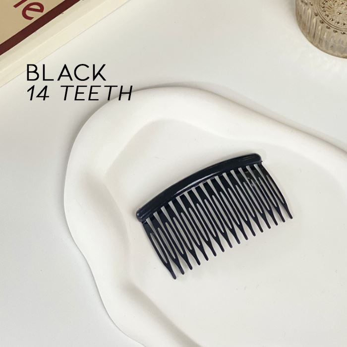 Neat Babyhair Plain Hair Comb Hair Styling Tools Every Day And Night Black 14 Teeth 1pc