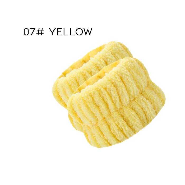 WaterAbsorb Wrist Washbands Health & Beauty Every Day And Night 07# Yellow 2PCS 