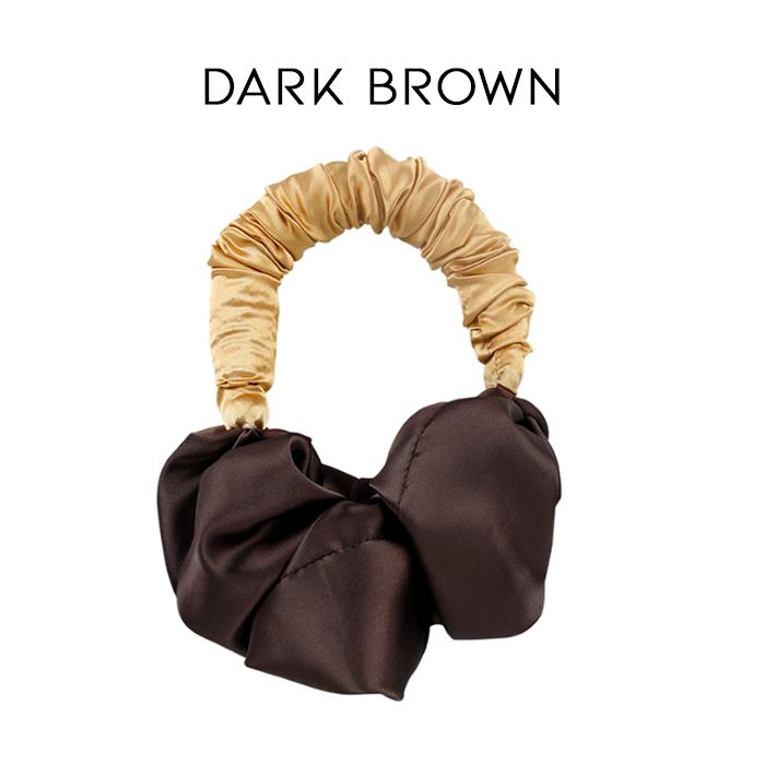 Easy Overnight Heatless Curl Scrunchie Hair Styling Tools Every Day And Night Dark Brown 1pc 