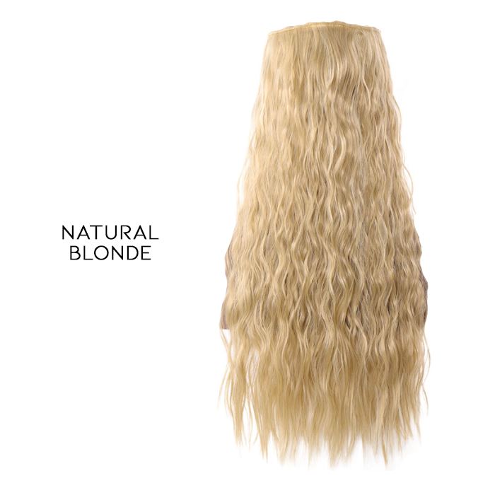 Seamless Clip-in 55cm Wavy Hair Extension Hair Styling Tools Every Day And Night Natural Blonde 1pc 