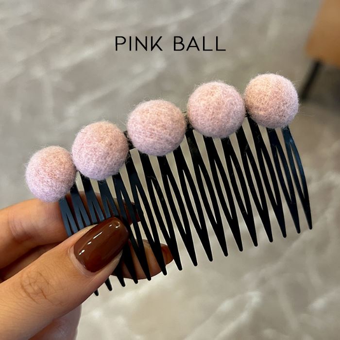 Neat Babyhair Hair Comb Hair Styling Tools Every Day And Night Pink Ball 1pc 