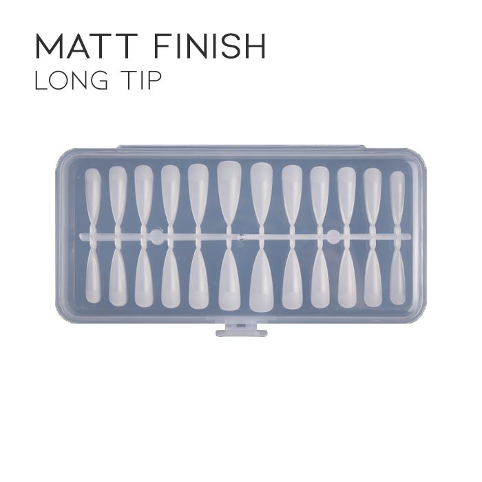 Seamless Transparent Fake Nails (240 pcs) Nail Every Day And Night Matt Finish - Long Tip 