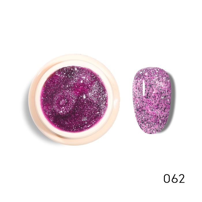 Cream-like Nail Gel (Fine Glitter Collection) Nail Every Day And Night 062 Purple 
