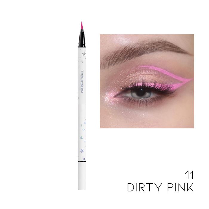 12HRS Waterproof Brush Tip Liquid Eyeliner Make-up Every Day And Night Dirty Pink 1pc 