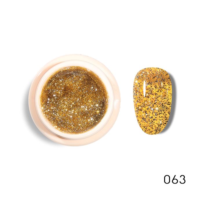 Cream-like Nail Gel (Fine Glitter Collection) Nail Every Day And Night 063 Gold 