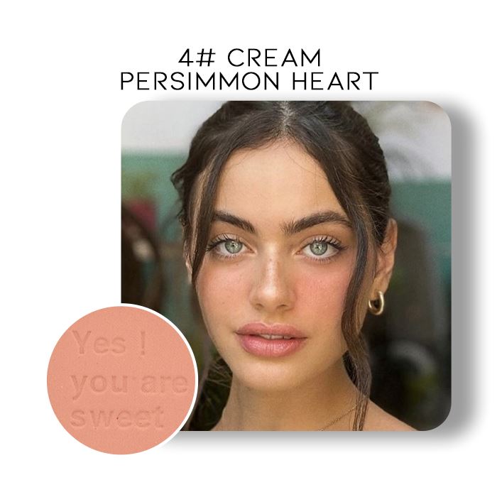 You Are Sweet Blush Make-up Every Day And Night 4# Cream Persimmon Heart 