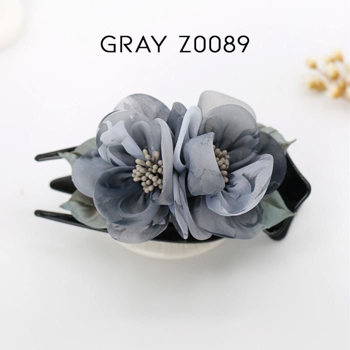 Elegant Floral Hair Clip Hair Styling Tools Every Day And Night Gray Z0089 1pc 