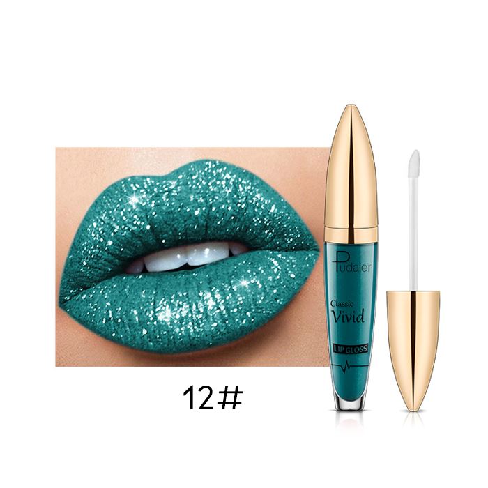 Special Matt to Glitter Liquid Lipstick Make-up Every Day And Night 12 Teal 1pc 