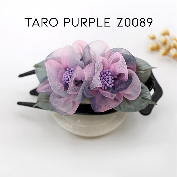 Elegant Floral Hair Clip Hair Styling Tools Every Day And Night Taro Purple Z0089 1pc 