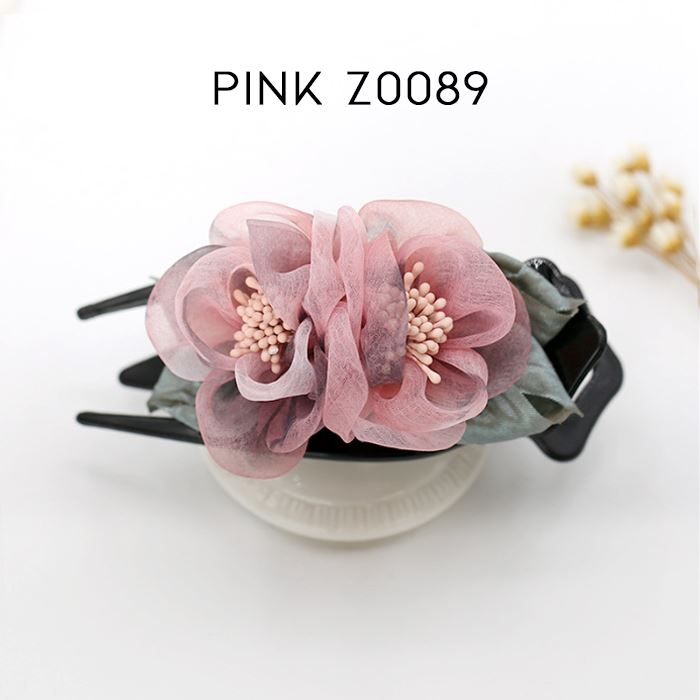 Elegant Floral Hair Clip Hair Styling Tools Every Day And Night Pink Z0089 1pc 