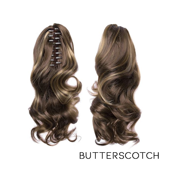 Clip-On Curly Ponytail Hair Extension Hair Styling Tools Every Day And Night Butterscotch 