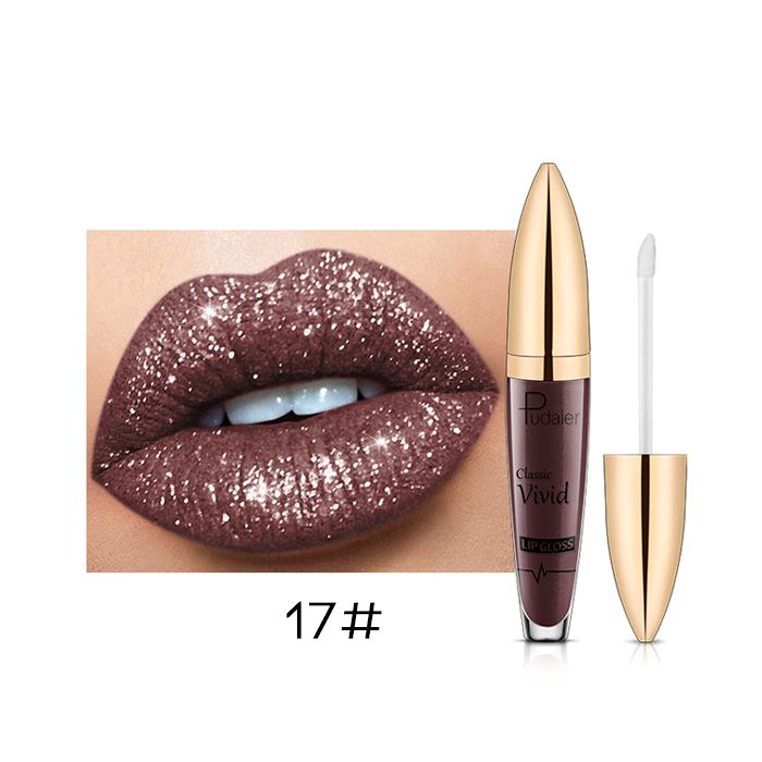 Special Matt to Glitter Liquid Lipstick Make-up Every Day And Night 17 Brown 1pc 
