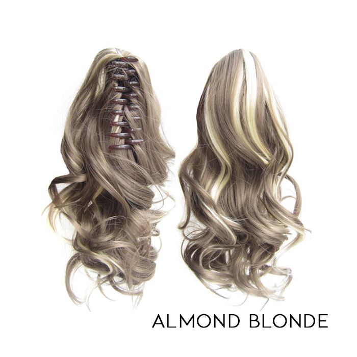 Clip-On Curly Ponytail Hair Extension Hair Styling Tools Every Day And Night Almond Blonde 
