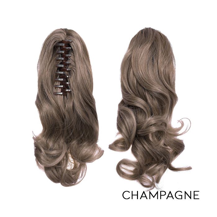 Clip-On Curly Ponytail Hair Extension Hair Styling Tools Every Day And Night Champagne 