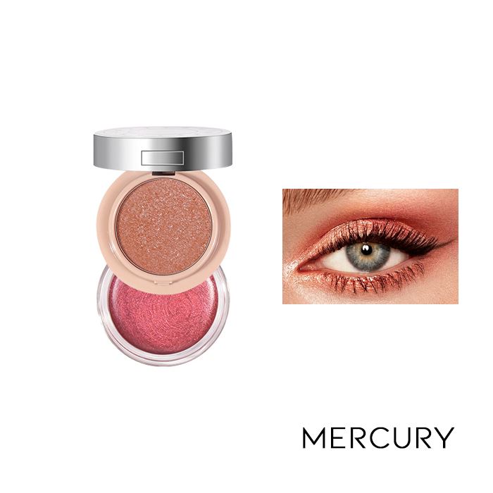 2 Layers Matt & Shine Eyeshadow Make-up Every Day And Night 