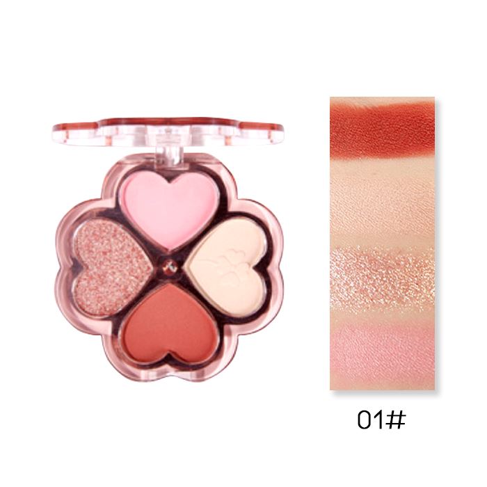Lucky Clover Eyeshadow Palette Make-up Every Day And Night 01 Peach Bubble 2 pcs (28% OFF) $14.5 each 