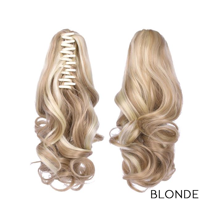 Clip-On Curly Ponytail Hair Extension Hair Styling Tools Every Day And Night Blonde 