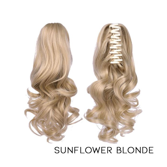 Clip-On Curly Ponytail Hair Extension Hair Styling Tools Every Day And Night Sunflower Blonde 