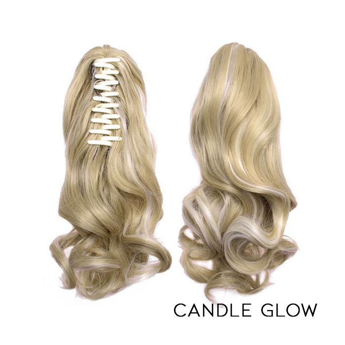 Clip-On Curly Ponytail Hair Extension Hair Styling Tools Every Day And Night Candle Glow 