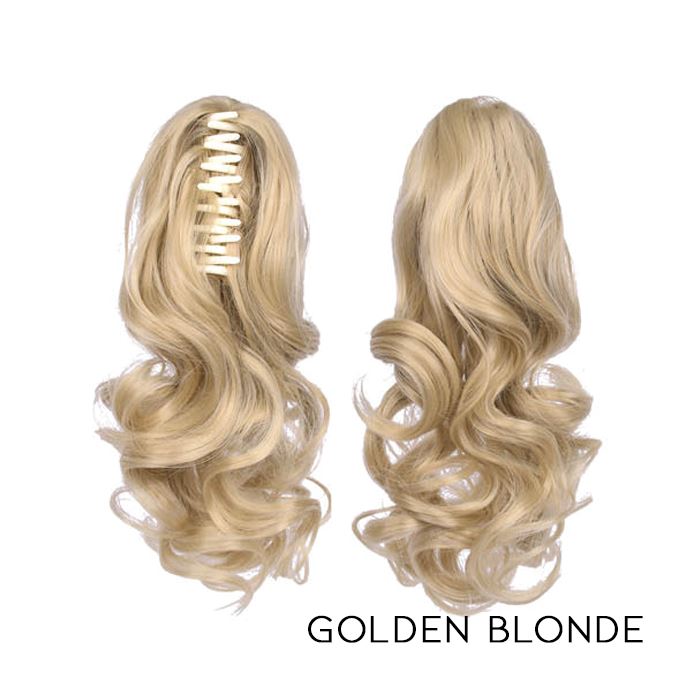 Clip-On Curly Ponytail Hair Extension Hair Styling Tools Every Day And Night Golden Blonde 