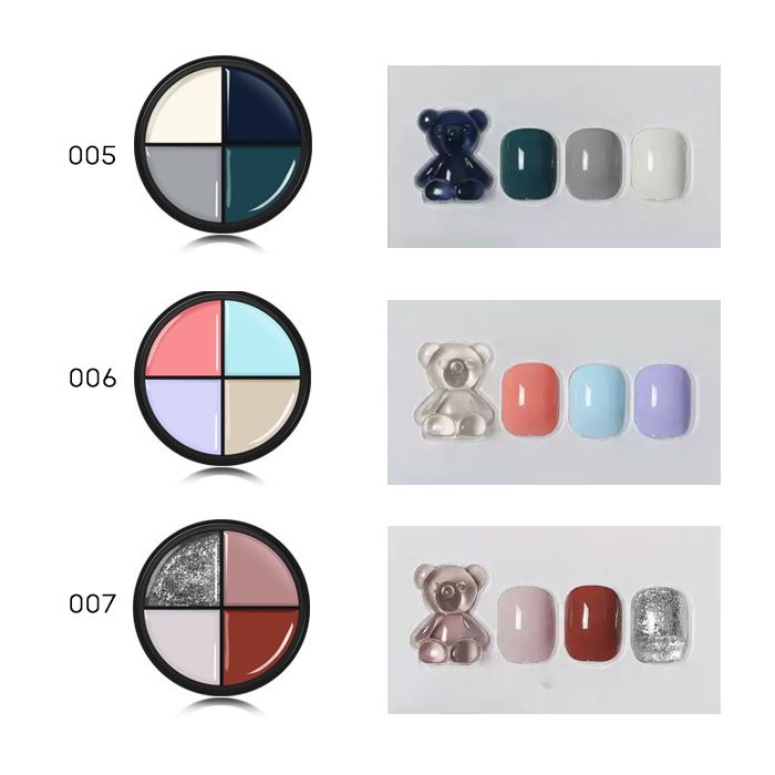 4-in-1 Cream-Like Nail Gel (Solid Color) Nail Every Day And Night 005 Denim Tone 