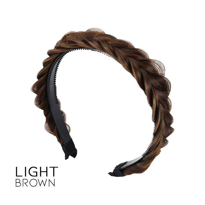 Casual Braided Natural-looking Hairband Hair Styling Tools Every Day And Night Light Brown 
