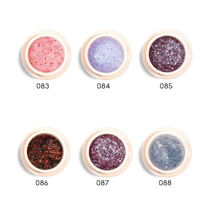 Cream-like Nail Gel (Large Glitter Collection) Nail Every Day And Night Pink 