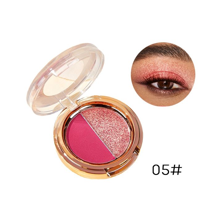Matt & Shine 2-Tone Eyeshadow Make-up Every Day And Night 05 PlumFlash 1pc 