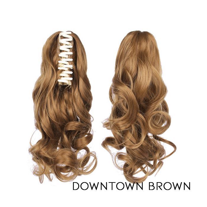 Clip-On Curly Ponytail Hair Extension Hair Styling Tools Every Day And Night Downtown Brown 