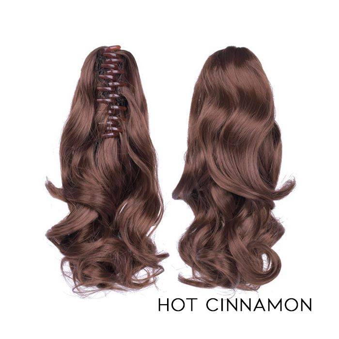 Clip-On Curly Ponytail Hair Extension Hair Styling Tools Every Day And Night Hot Cinnamon 