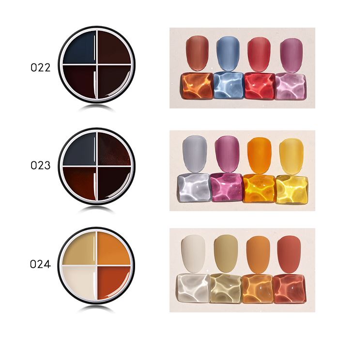 4-in-1 Cream-Like Nail Gel (Transparent Color) Nail Every Day And Night 022 Dark Brown Tones 